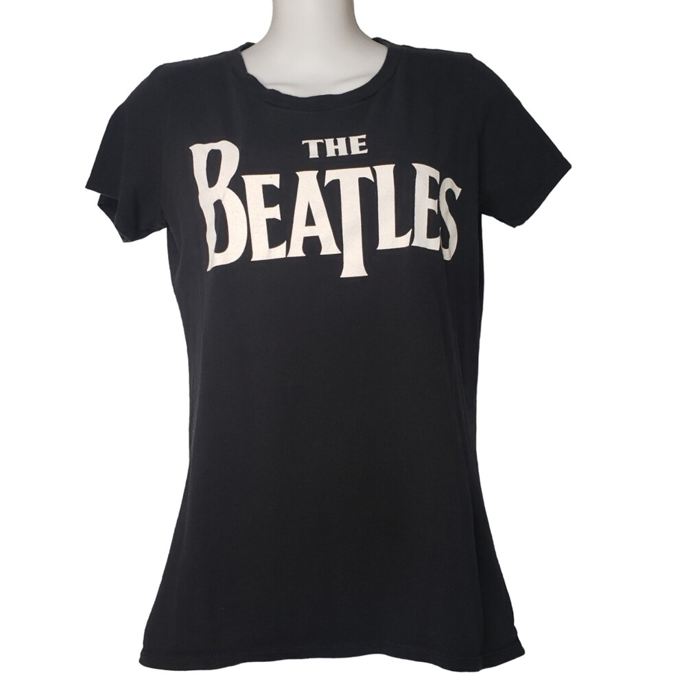 THE BEATLES Black Short Sleeve T Shirt Size Large